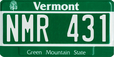 VT license plate NMR431