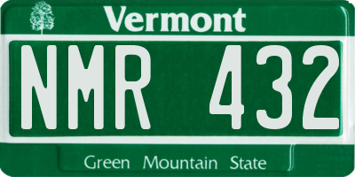 VT license plate NMR432