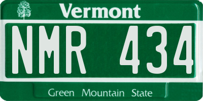 VT license plate NMR434