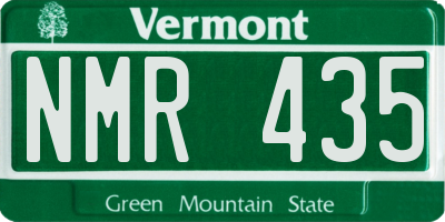 VT license plate NMR435