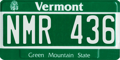 VT license plate NMR436