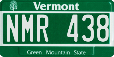 VT license plate NMR438