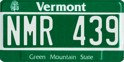 VT license plate NMR439