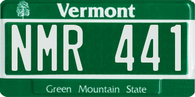 VT license plate NMR441