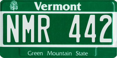 VT license plate NMR442