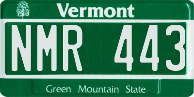 VT license plate NMR443