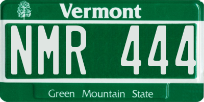 VT license plate NMR444