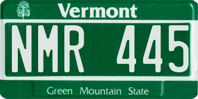 VT license plate NMR445