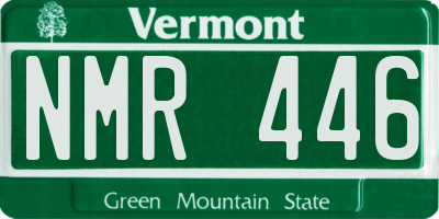 VT license plate NMR446