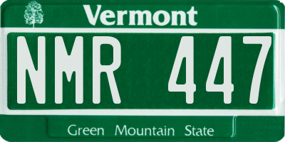 VT license plate NMR447