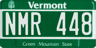 VT license plate NMR448