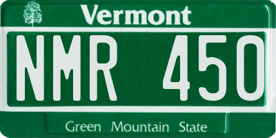 VT license plate NMR450