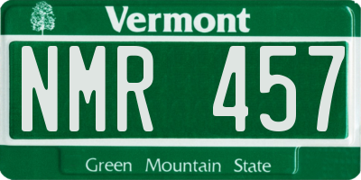 VT license plate NMR457