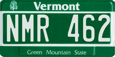 VT license plate NMR462