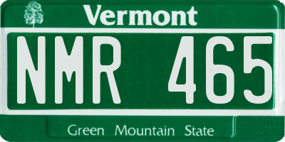 VT license plate NMR465