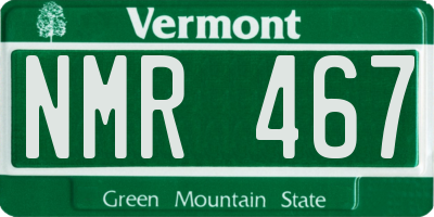 VT license plate NMR467
