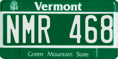 VT license plate NMR468