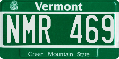 VT license plate NMR469