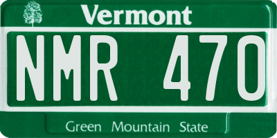 VT license plate NMR470