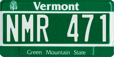 VT license plate NMR471