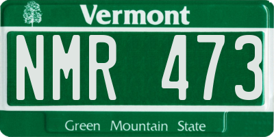 VT license plate NMR473