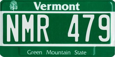 VT license plate NMR479