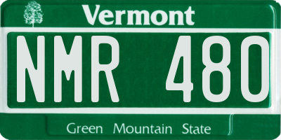 VT license plate NMR480