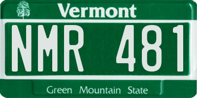 VT license plate NMR481