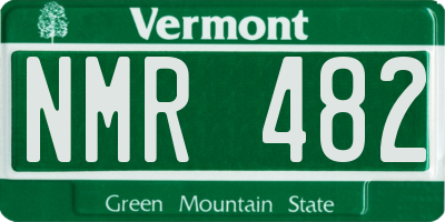 VT license plate NMR482