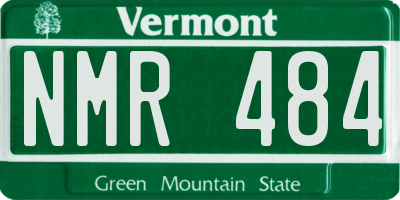 VT license plate NMR484
