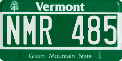 VT license plate NMR485