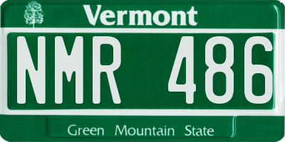 VT license plate NMR486