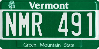 VT license plate NMR491