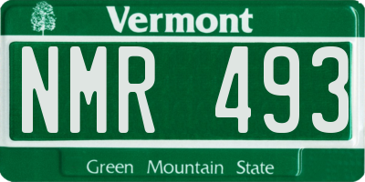 VT license plate NMR493