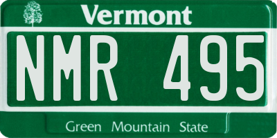 VT license plate NMR495