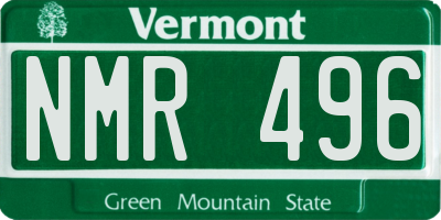 VT license plate NMR496