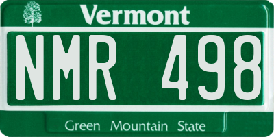 VT license plate NMR498