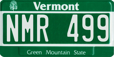 VT license plate NMR499