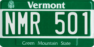 VT license plate NMR501