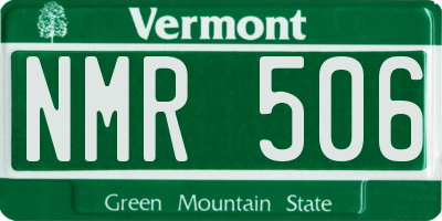VT license plate NMR506