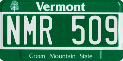VT license plate NMR509