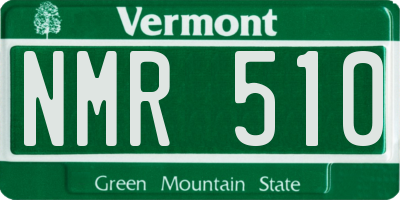 VT license plate NMR510