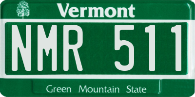 VT license plate NMR511
