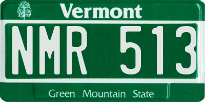 VT license plate NMR513