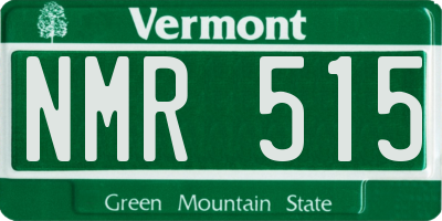 VT license plate NMR515