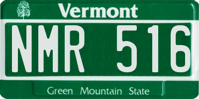 VT license plate NMR516
