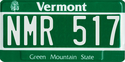 VT license plate NMR517