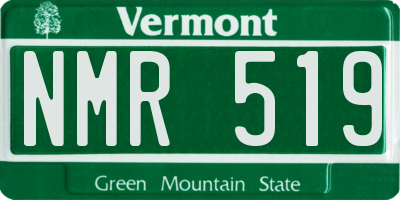 VT license plate NMR519