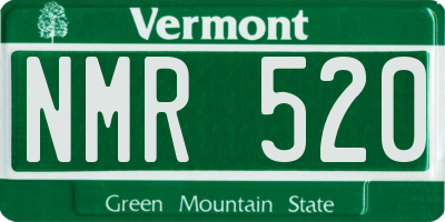 VT license plate NMR520