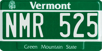 VT license plate NMR525